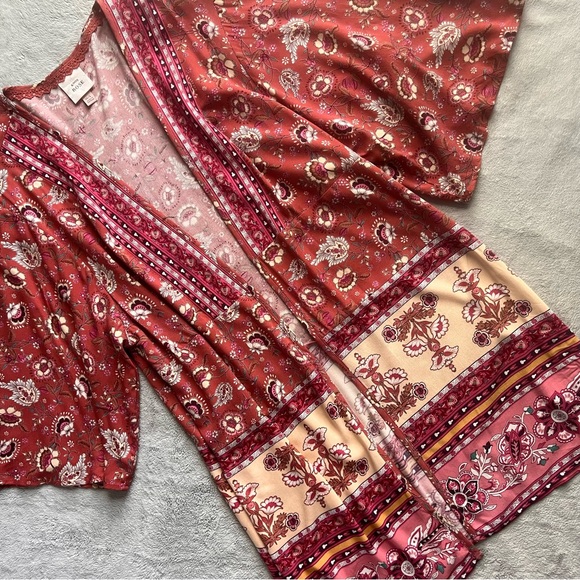 Knox Rose Jackets & Blazers - Knox Rose Bohemian Cottage Floral Oversized Kimono Cardigan Topper Jacket M/L